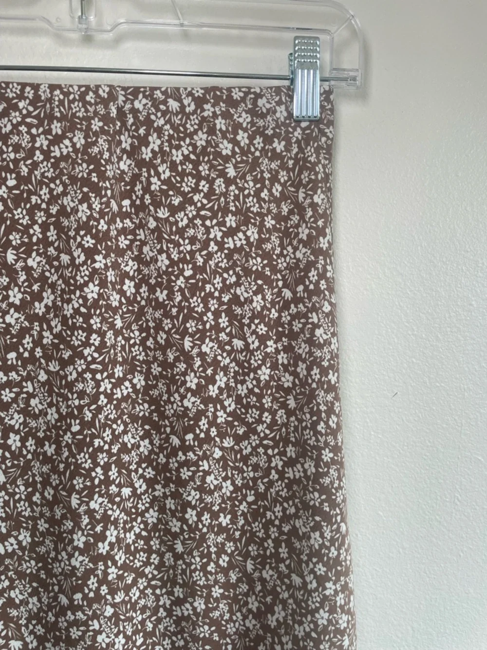 Altar’d State Floral A-Line Midi Skirt Small Brown White Lined Cottagecore - Picture 5 of 12